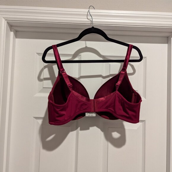 44C Avenue Body Burgundy Bra With Satin Trim from Lane Bryant Store - NWT - Picture 5 of 7